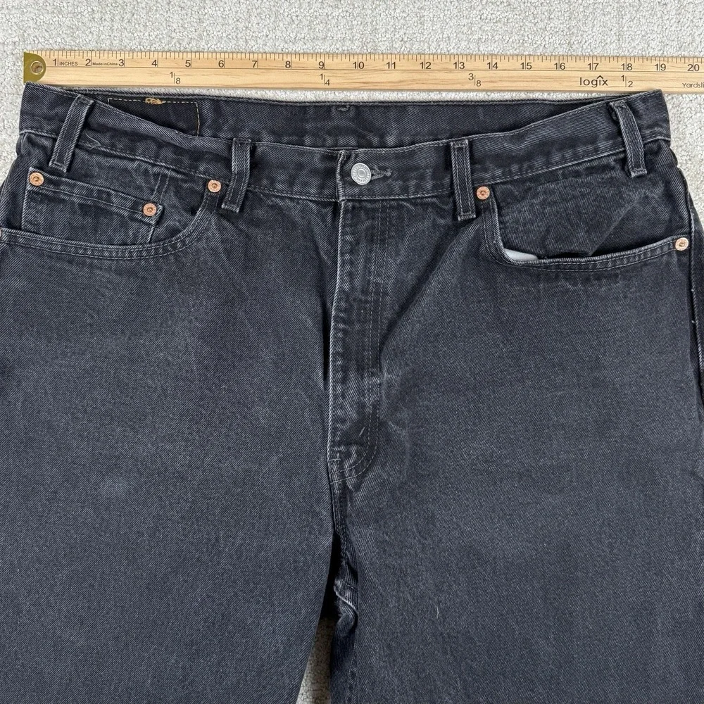 Vintage Levi's 550 Mens 40x30 (Actual 38x29) Black Relaxed Fit Tapered Leg Jeans